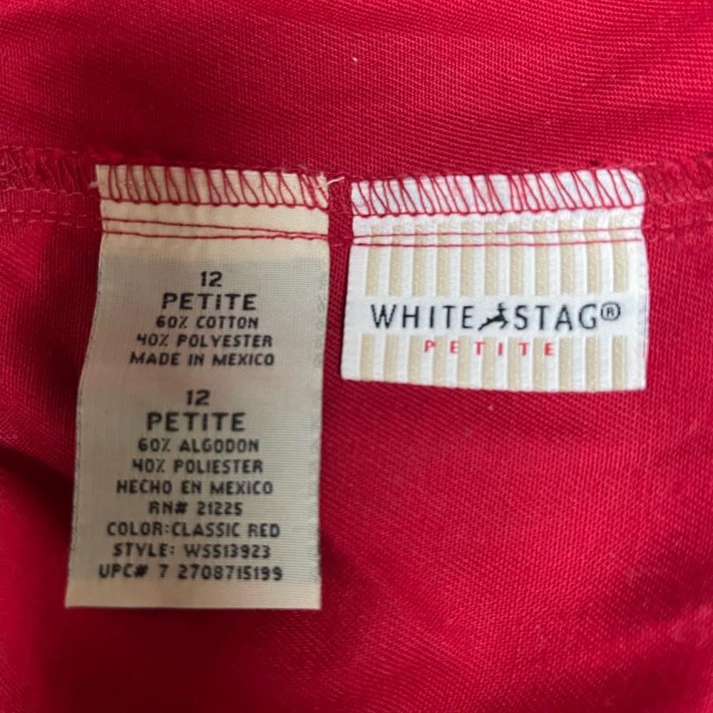 White Stag Classic Red Petite Pants - Picture 2 of 5